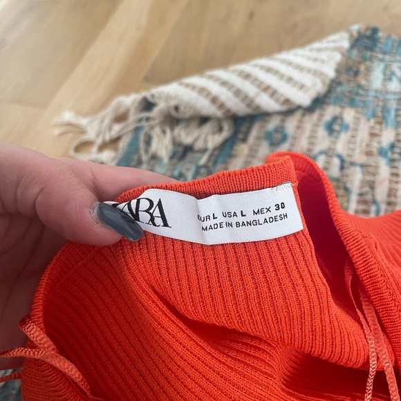 Orange zara cardigan top - Picture 2 of 2